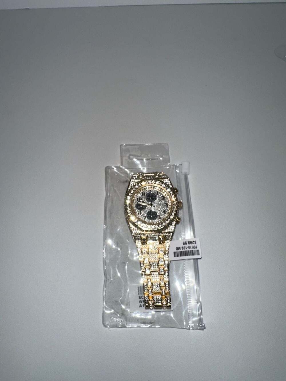 Ice Star Gold Iced Out Octagon Watch